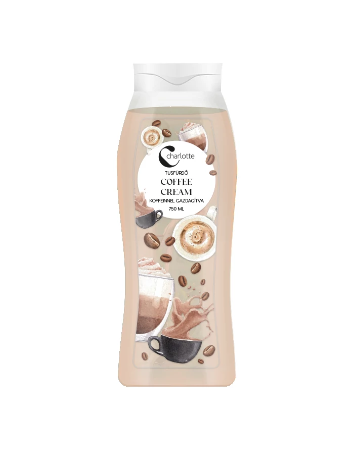 Charlotte Coffee Cream tusfürdő koffeinnel gazdagítva 750ml