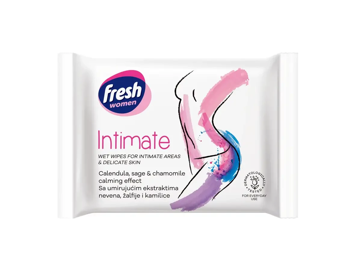 Fresh Women Intimate nedves törlőkendő 20db