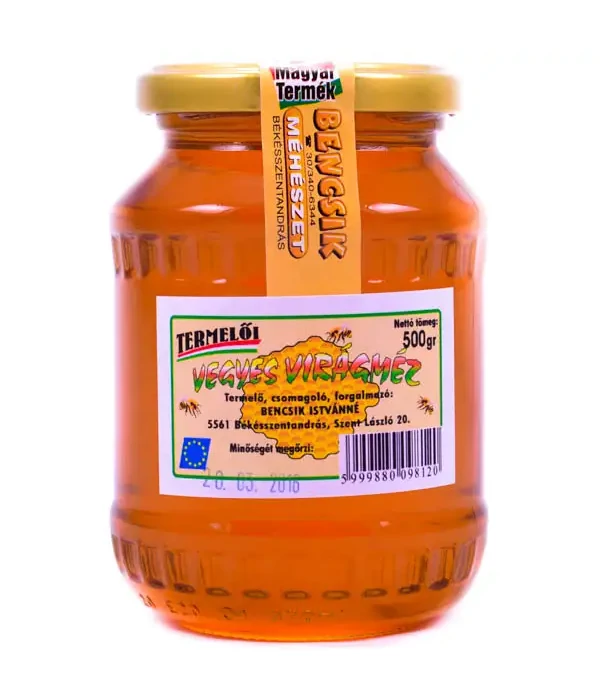 Bencsik vegyes virágméz üvegben 500g