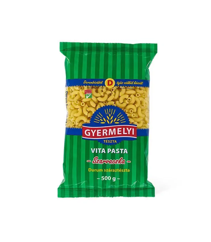 Gyermelyi Vita Pasta Chifferi Rrigati/ Szarvacska durum száraztészta 500 g
