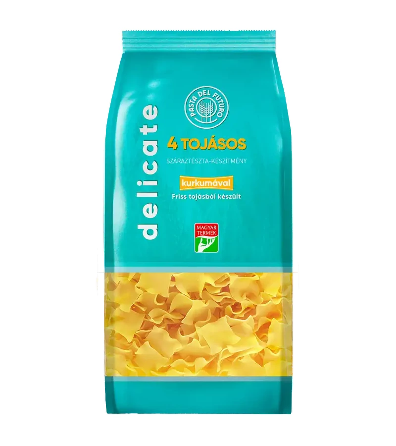 Delicate 4 tojásos fodros nagykocka tészta kurkumával 250g