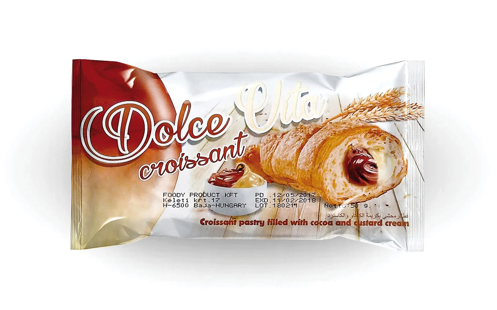 Dolce Vita csoki és vanília ízű croissant 50g