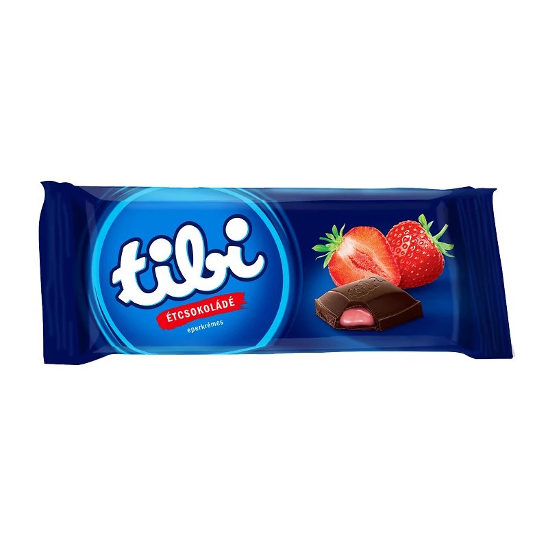 Tibi étcsokoládé eper ízű krémmel 90 g