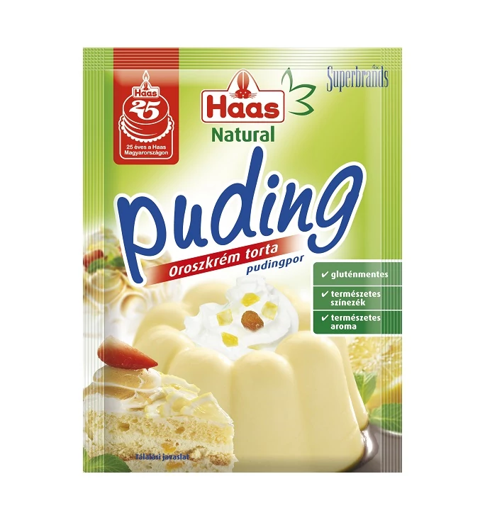 Haas Natural oroszkrém ízű puding 40g