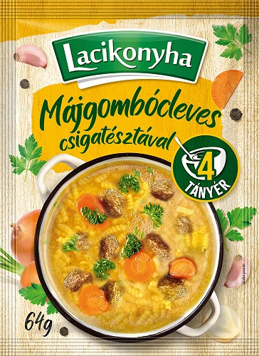 Lacikonyha májgombóc leves csigatésztával 64g