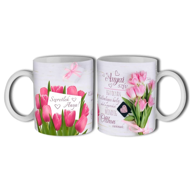 Anyák napi bögre tulipán mintával B941