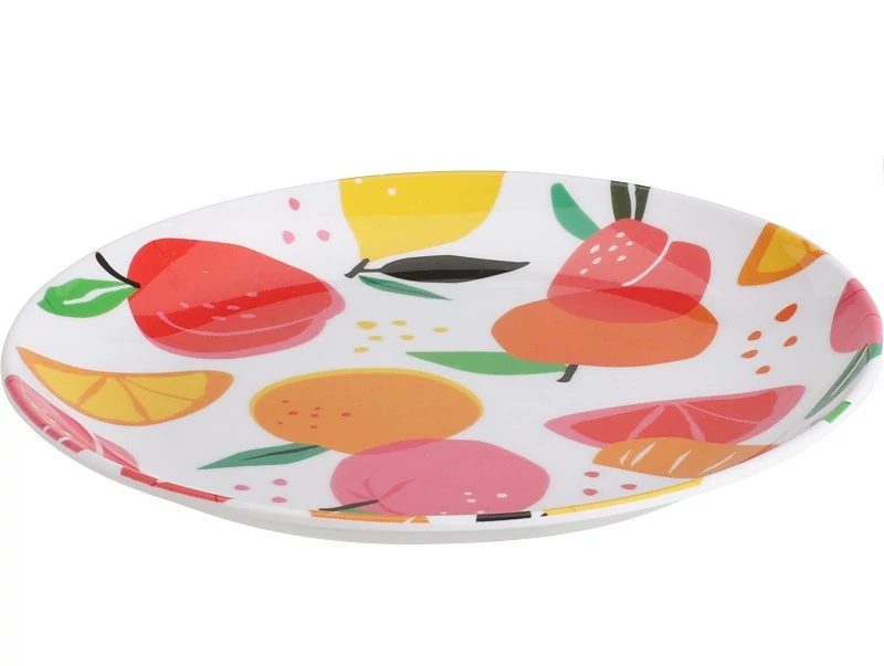 Excellent houseware gyümölcsös melamin lapostányér 20cm 177601620