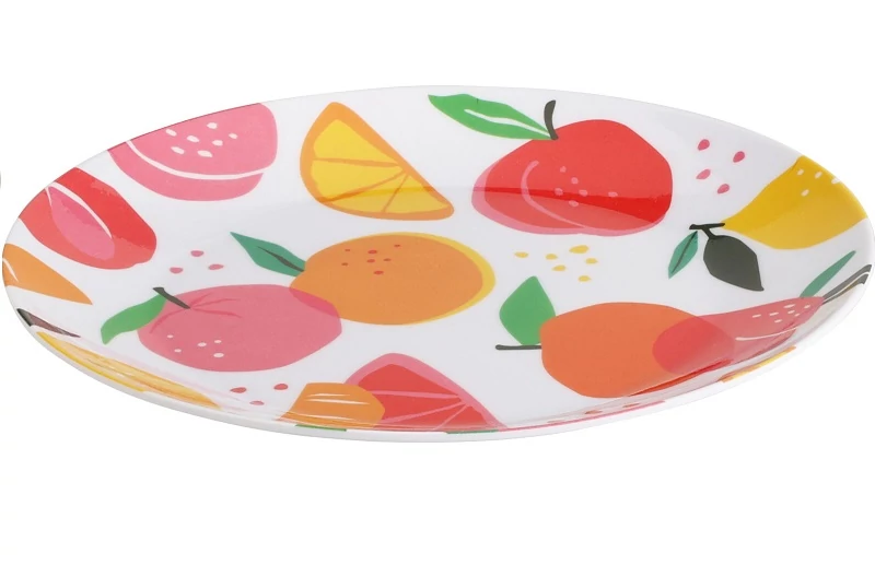 Excellent houseware gyümölcsös melamin lapostányér 20cm 177601630