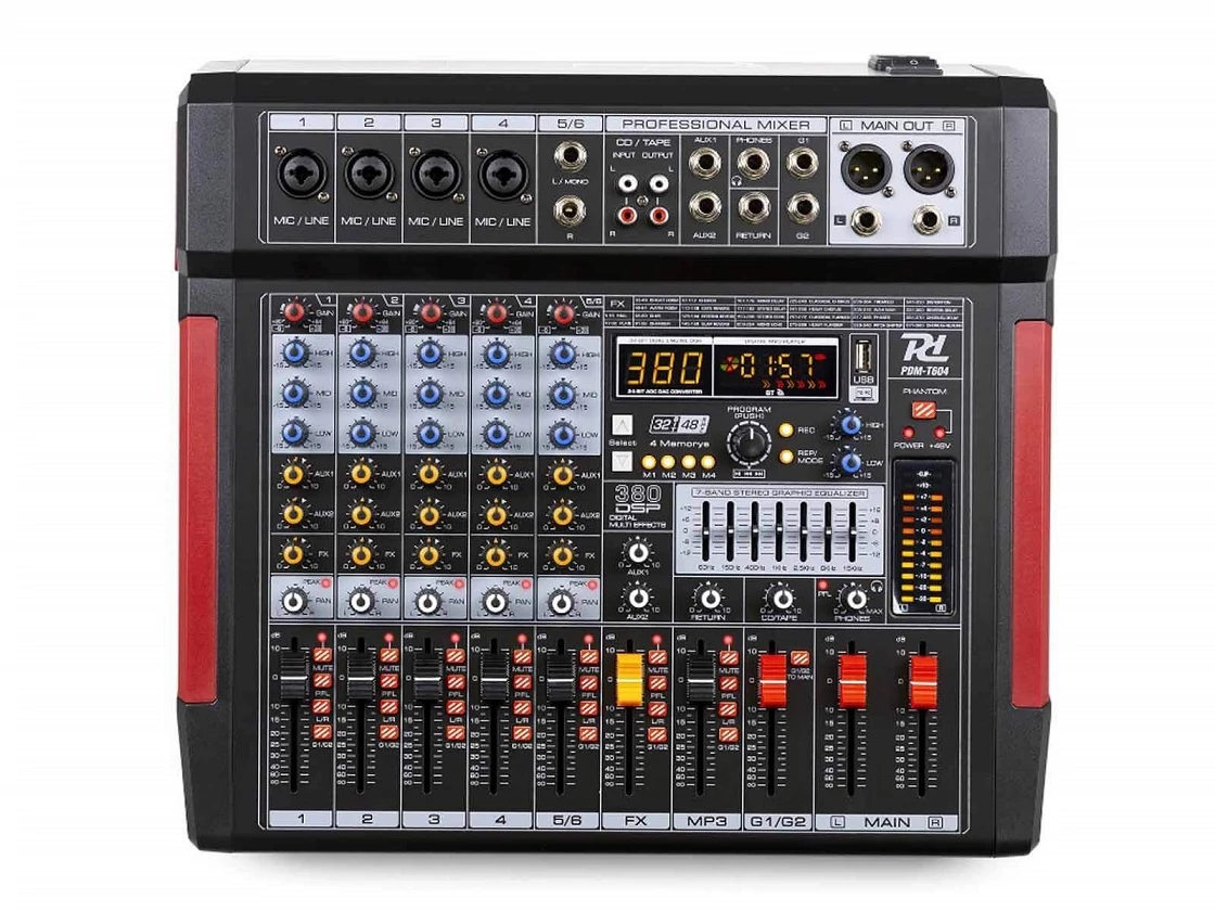 Power Dynamics PDM-T604 Keverő, Bluetooth, MP3