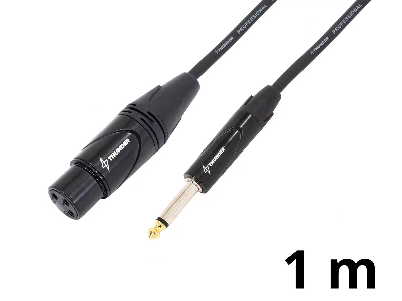 Thunder CX40-1 mikrofonkábel (6,3 mm Jack - XLR mama) - (1 m)