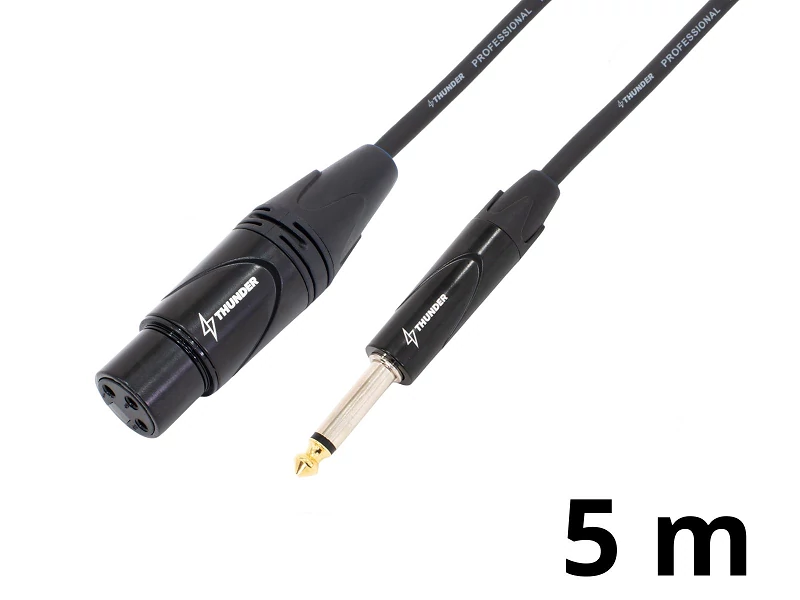 Thunder CX40-5 mikrofonkábel (6,3 mm Jack - XLR mama) - (5 m)