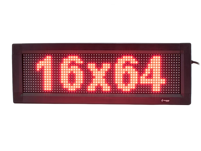 Thunder Germany SMD-16064R Fényreklám, LED Fal, piros, WiFi - (16x 64 cm)