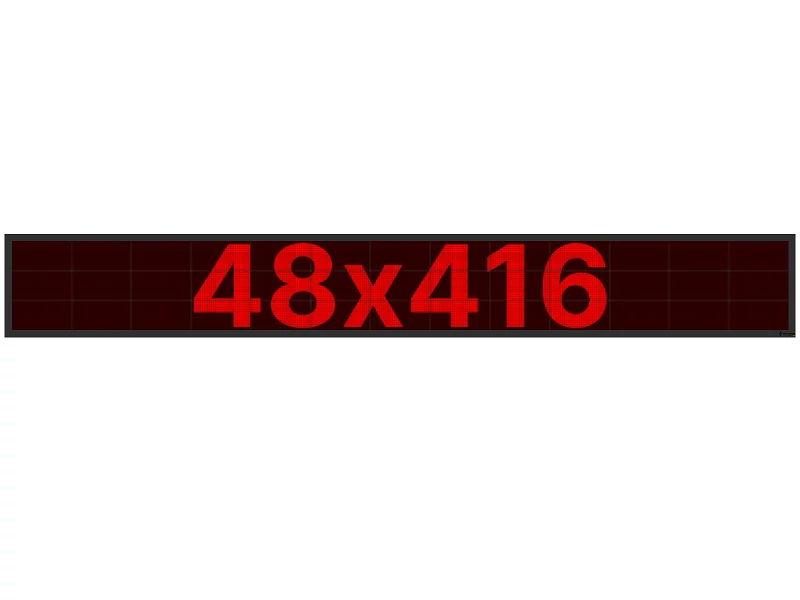 Thunder Germany SMD-48416R Fényreklám, LED Fal, piros, WiFi - (48x416 cm)