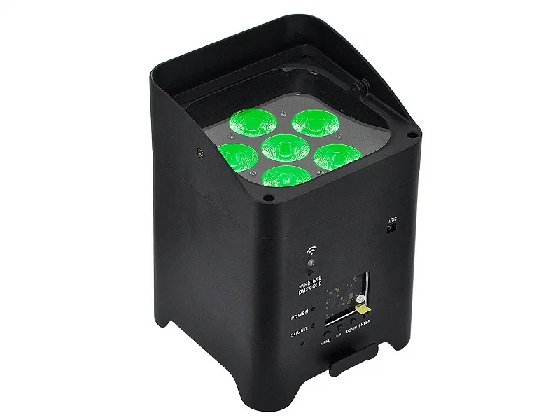 Thunder LPQB-1 (6x10W) LED PAR fényeffekt + DMX + TÁVIRÁNYÍTÓ + WIFI + AKKUMULÁTOR
