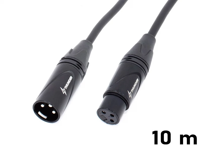 Thunder MC199-10 Mikrofonkábel (XLR 3PIN mama - papa) - 10m