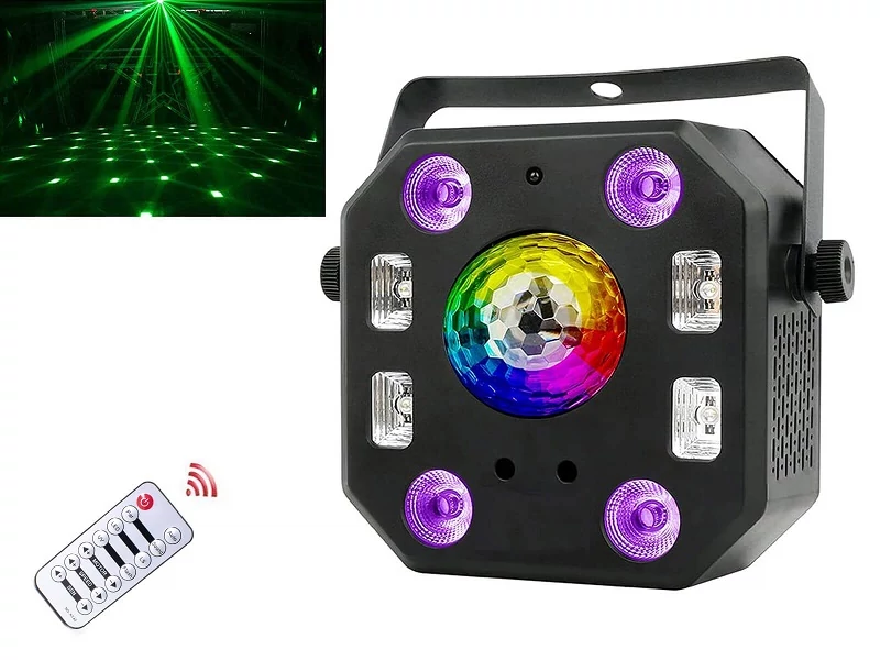 Thunder MG-490 Magic Ball fényeffekt +RGBW LED, +UV, +Stroboszkóp, +Lézer, (60W) +DMX
