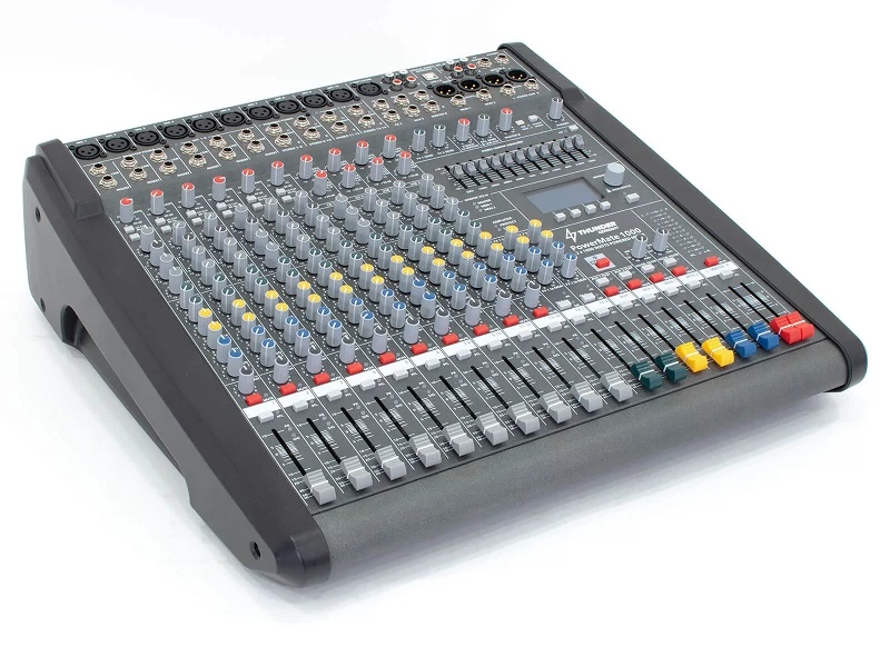 Thunder PM1000-3 2x1000W, 10 csatornás keverőerősítő + USB + Effekt