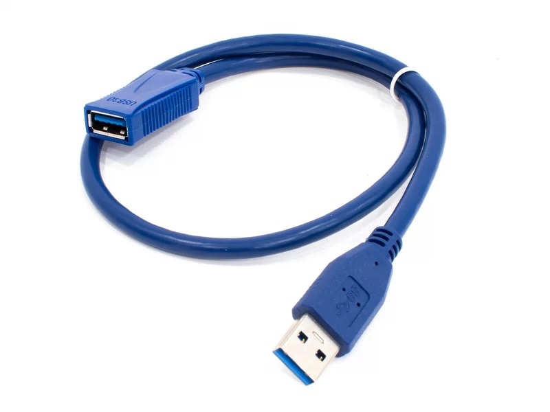 Thunder UAX-78 (USB-A papa - USB-A mama) USB hosszabbító, USB3.0, kék (0,5m)