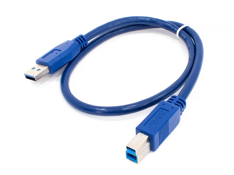Thunder UPC-73 (USB-A papa - USB-B papa) Nyomtató kábel, kék, USB3.0 - 0,5m