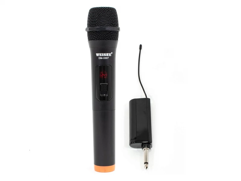 Weisre DM-3307 UHF vezeték nélküli, akkumulátoros mikrofon szett (1 db KÉZI mikrofon)