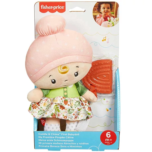 Fisher-Price: Cuddle & Chime első rongybabám rágókával - Mattel