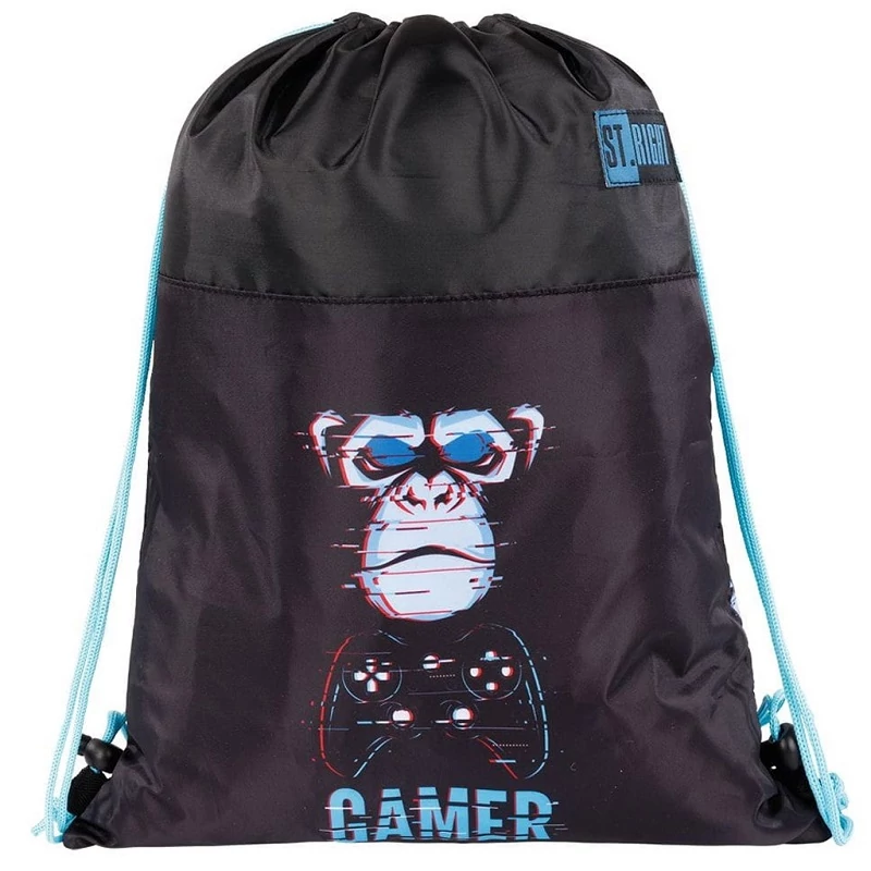St.Right Blue Gamer tornazsák, sportzsák 43x32cm