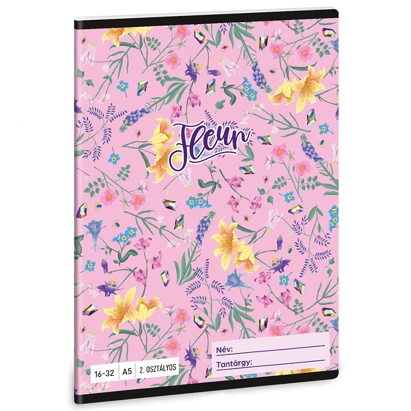 Ars Una: Fleur virágos 2.osztályos vonalas füzet A/5
