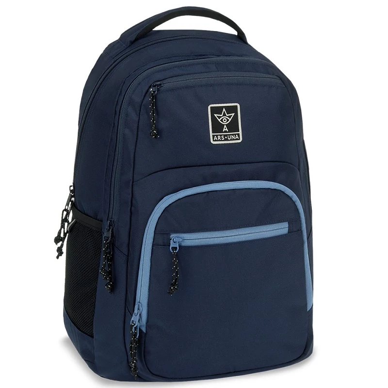 Ars Una: Navy sötétkék AU-5 iskolatáska, hátizsák 33x49x23cm