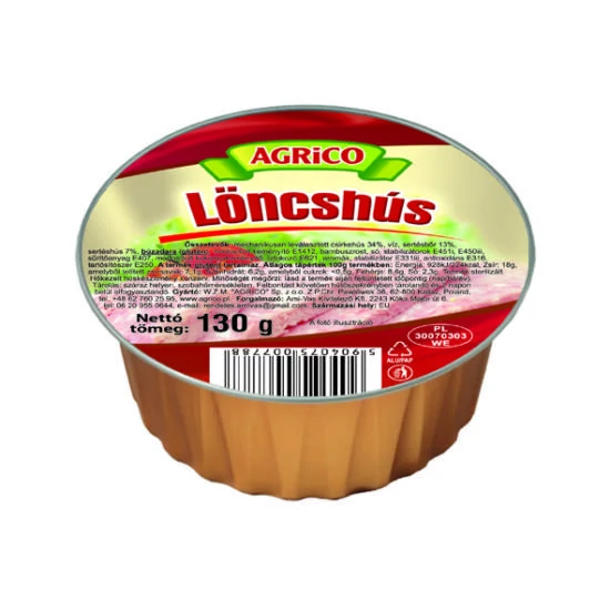 Agrico löncshús 130g