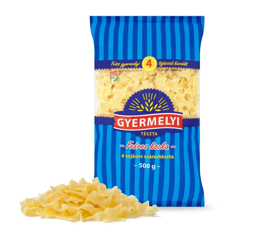 Gyermelyi 4 tojásos fodros nagykocka tészta 500g