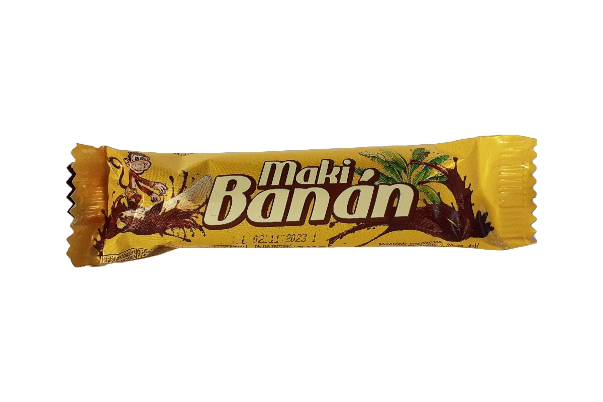 Maki banán ív csokoládéban 18g