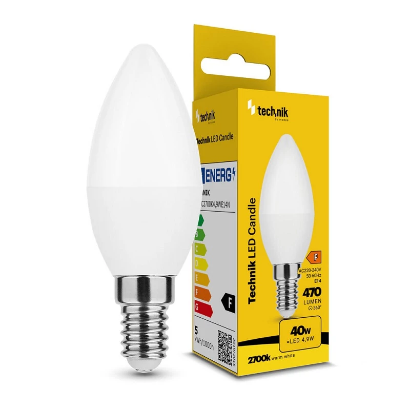 Technik LED gyertya izzó 4,9W 2700K
