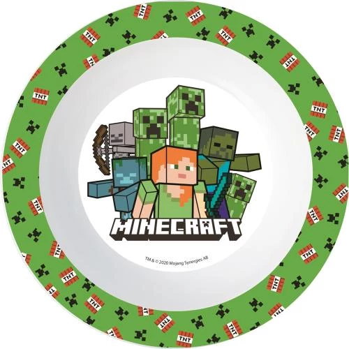Minecraftos műanyag mély tányér QP1102