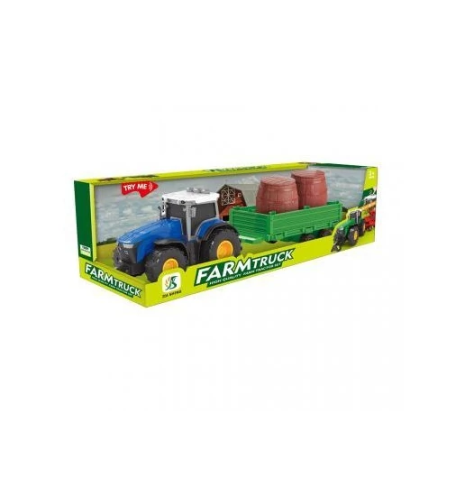 Játék elemes hordószállító traktor JA0704