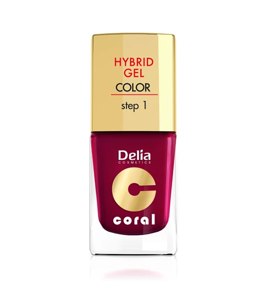 Delia hybrid gel burgundi vörös színű körömlakk 11ml 12
