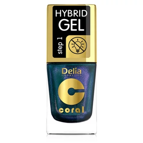 Delia hybrid gel csillámos kék színű körömlakk 11ml 135