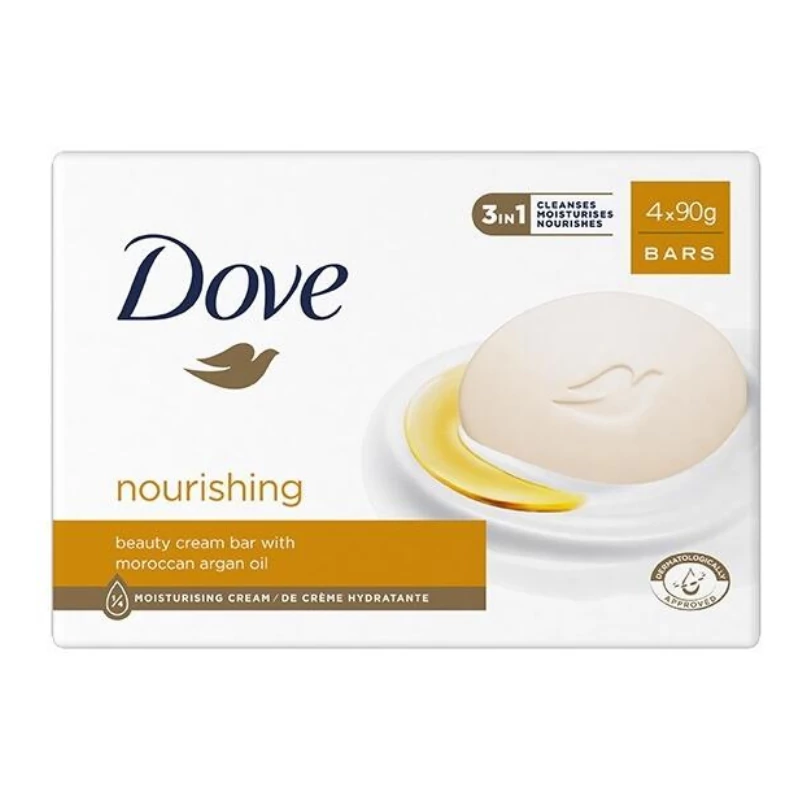 Dove Nourishing szépségápoló krémszappan 4 x 90 g - 360 g