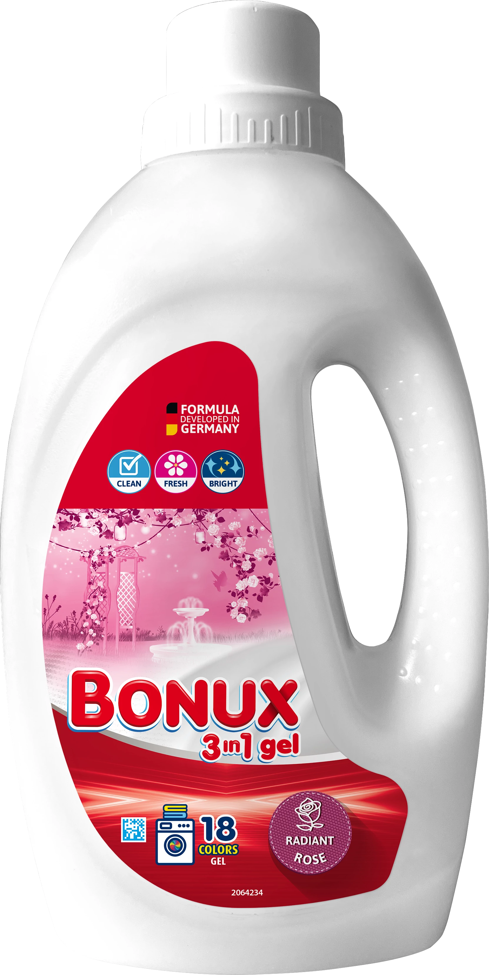 Bonux 3IN1 Rose 0,9L 18 mosás