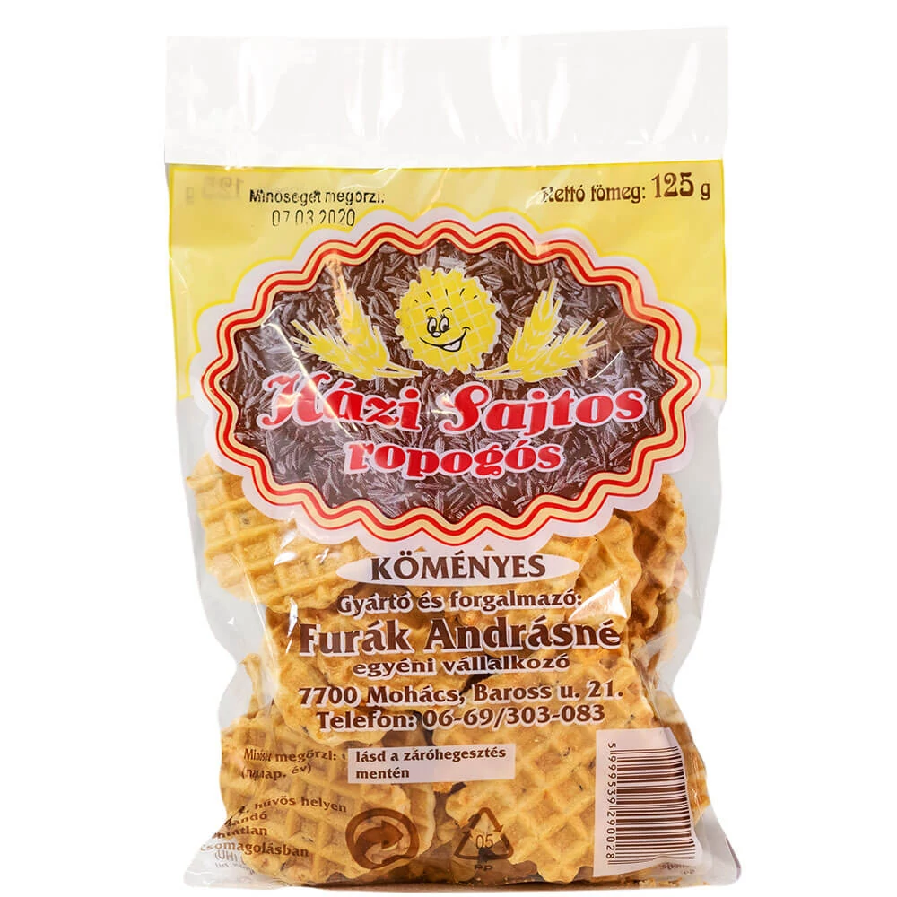 Sajtós ropogós furák köményes 125g
