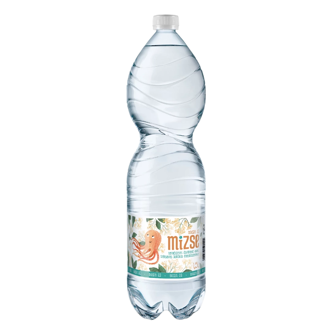 Mizse ízesített víz bodza 1,5l - csak egyedi szállítással vagy személyes átvétellel