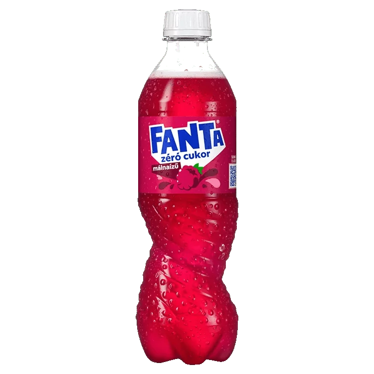 Fanta zéró cukor energiamentes málnaízű szénsavas üdítőital édesítőszerekkel 500 ml