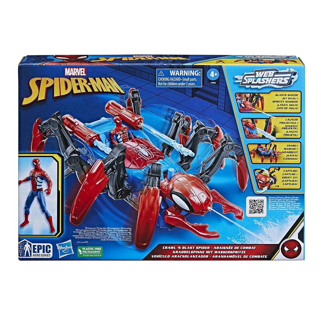 Marvel: Pókember Crawl'N Blast Spider járgány figurával - Hasbro