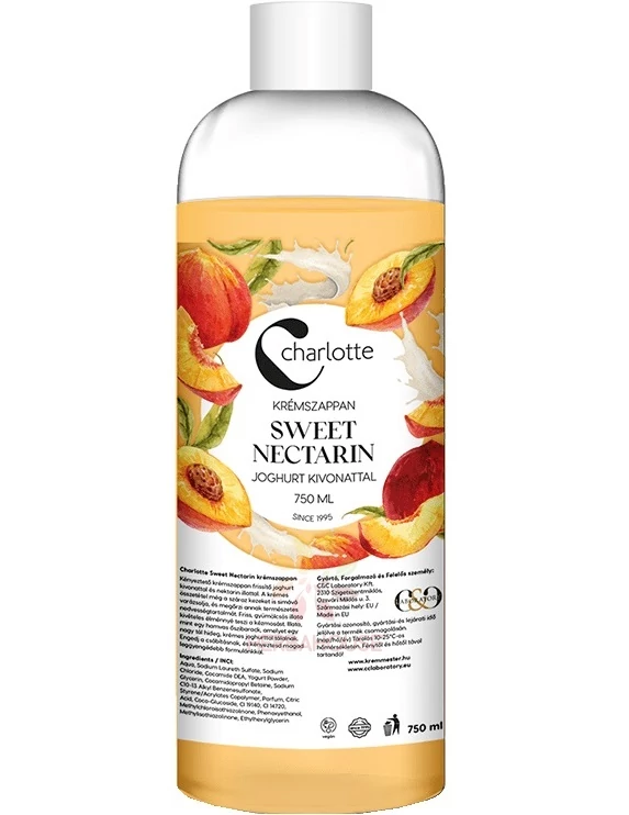 Charlotte sweet nectarin folyékony szappan utántöltő 750ml