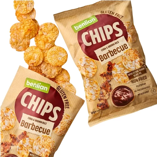Belian barbecue puffasztott kukorica és risz chips 50g