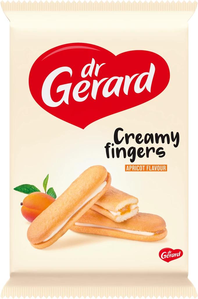 Dr. Gerard creamy fingers sárgabarackkal töltött piskóta 170g