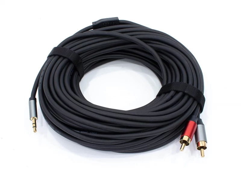 Thunder AU005-150 sztereo jelkábel (3|5 mm Jack - 2x RCA) - (15 m)