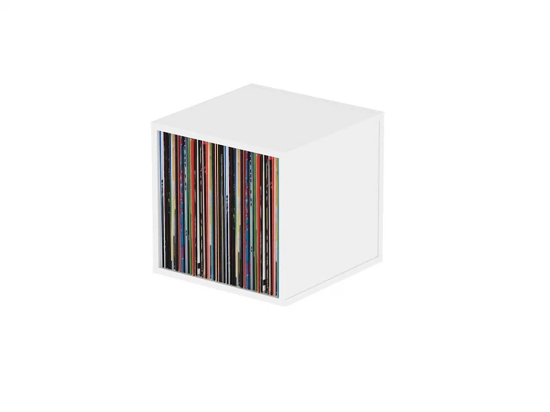Glorious Record Box 110 White Bakelit lemez tartó bútor (Fehér)