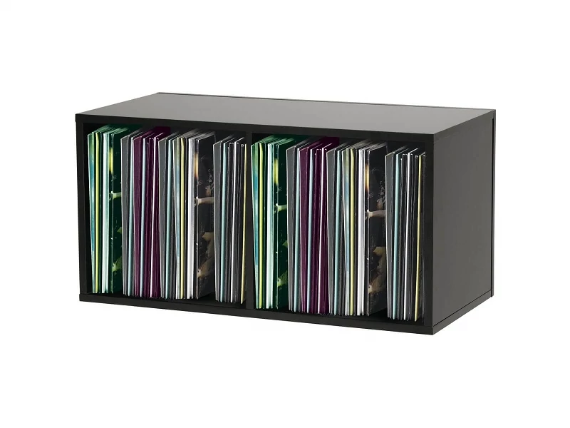 Glorious Record Box 230 Black Bakelit lemez tartó bútor (Fekete)