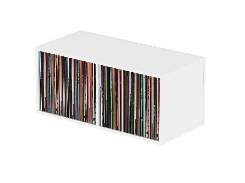 Glorious Record Box 230 White Bakelit lemez tartó bútor (Fehér)