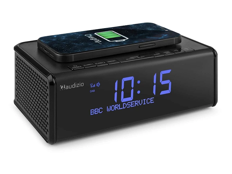 Audizio Cuneo DAB+ rádiós ébresztőóra indukciós töltővel